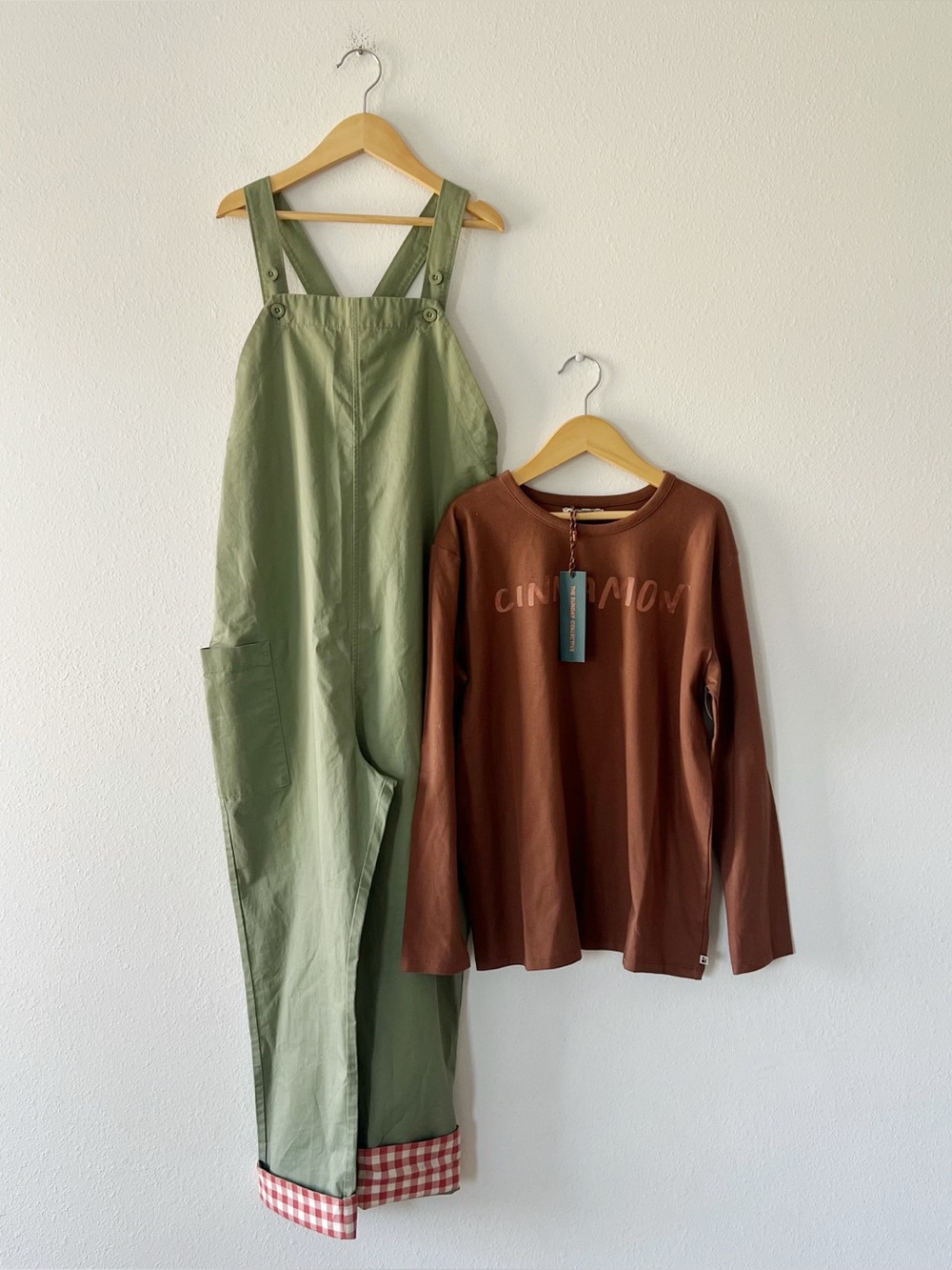 THE SUNDAY COLLECTIVE | NEW! 2 Pc Bundle Overalls LS Tee | 12